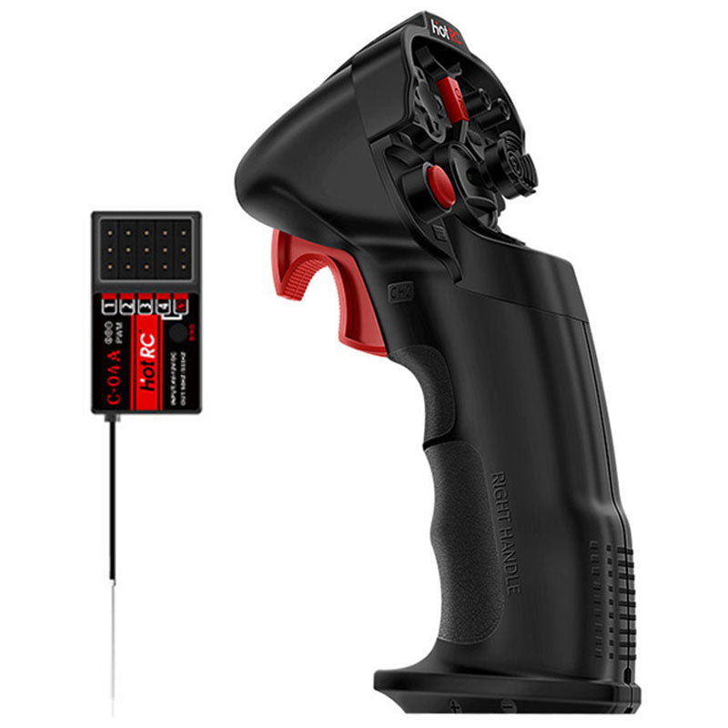 HOTRC DS-4A 2.4G 4 Channel Single Hand RC Radio Transmitter with 4CH Receiver for RC Car Boat Drone