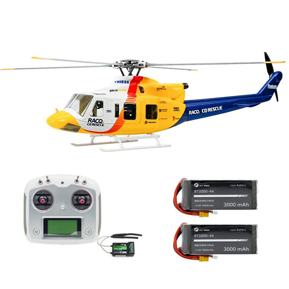 FLYWING Bell 412 470L V4 Military Rescue RC Helicopter Upgraded ACE flight control System RTF Helicopter