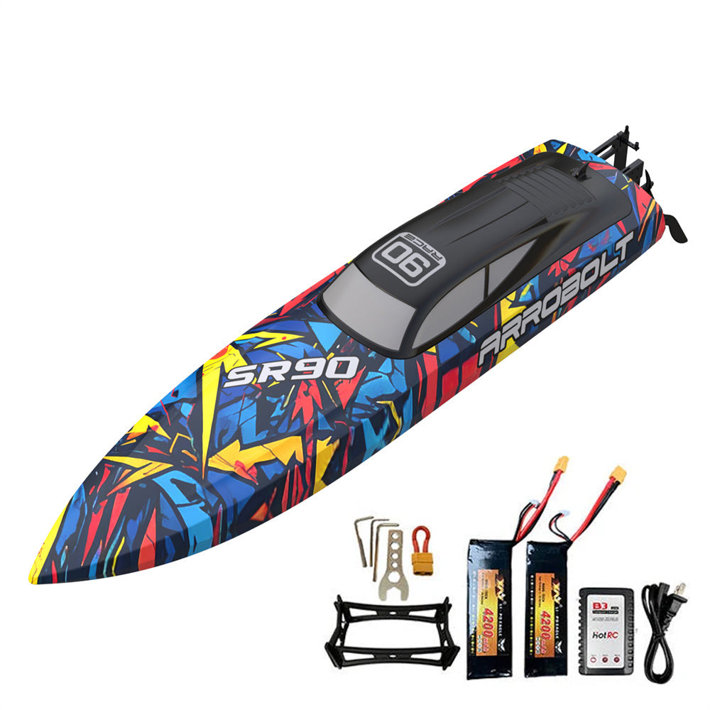 Volantexrc 798-5 SR90 RC Boat 70km/h 2.4G Brushless Water Cooling Ship Capsize Reset Fast High Speed Waterproof Speedboat Toys