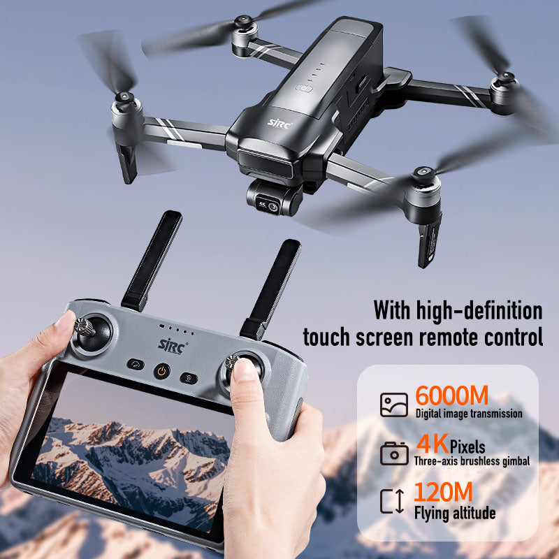SJRC F22 S3 PRO 3-Axis Gimbal 4K Drone 6KM Repeater Digital FPV EIS HD Camera GPS 5G Quadcopter