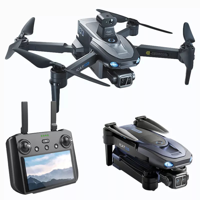 SMRC S840 PRO Titanium Gray 8K Drone 3-Axis Gimbal EIS Camera Intelligent Obstacle Avoidance 5G GPS Quadcopter with Screen Remote Control