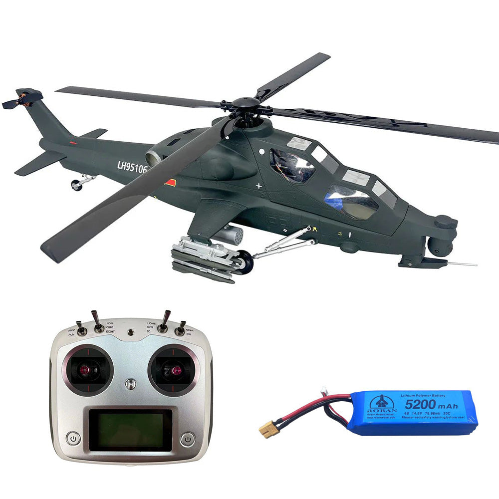 ROBAN 470 CAIC Z-10 4-Blade RC Helicopter GPS X2 Flight Control LED Lighting System PNP/RTF Version Helicopter
