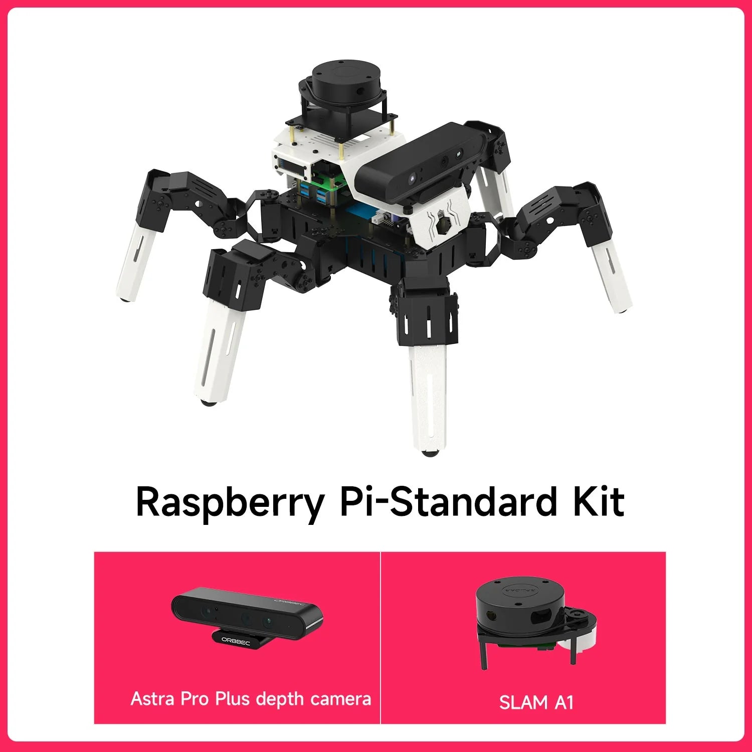 Yahboom 18DOF Muto RS Hexapod Robot ROS2 STEM Education Python Programming Robot for Raspberry Pi 4B and NVIDIA Jetson NANO