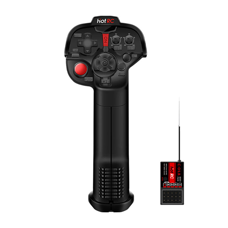HOTRC DS-4A 2.4G 4 Channel Single Hand RC Radio Transmitter with 4CH Receiver for RC Car Boat Drone