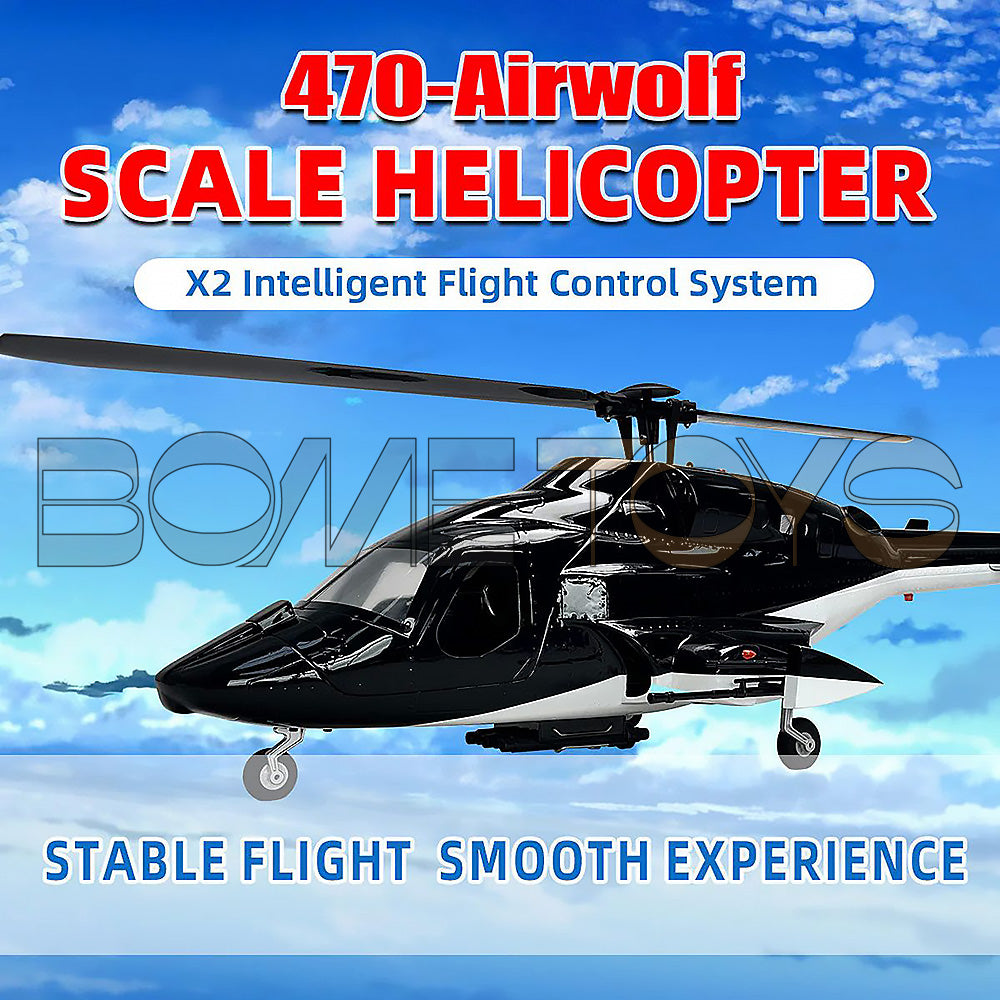 ROBAN 470L Airwolf Helicopter GPS Mode X2 Flight Control System LED Lighting System RC Helicopter