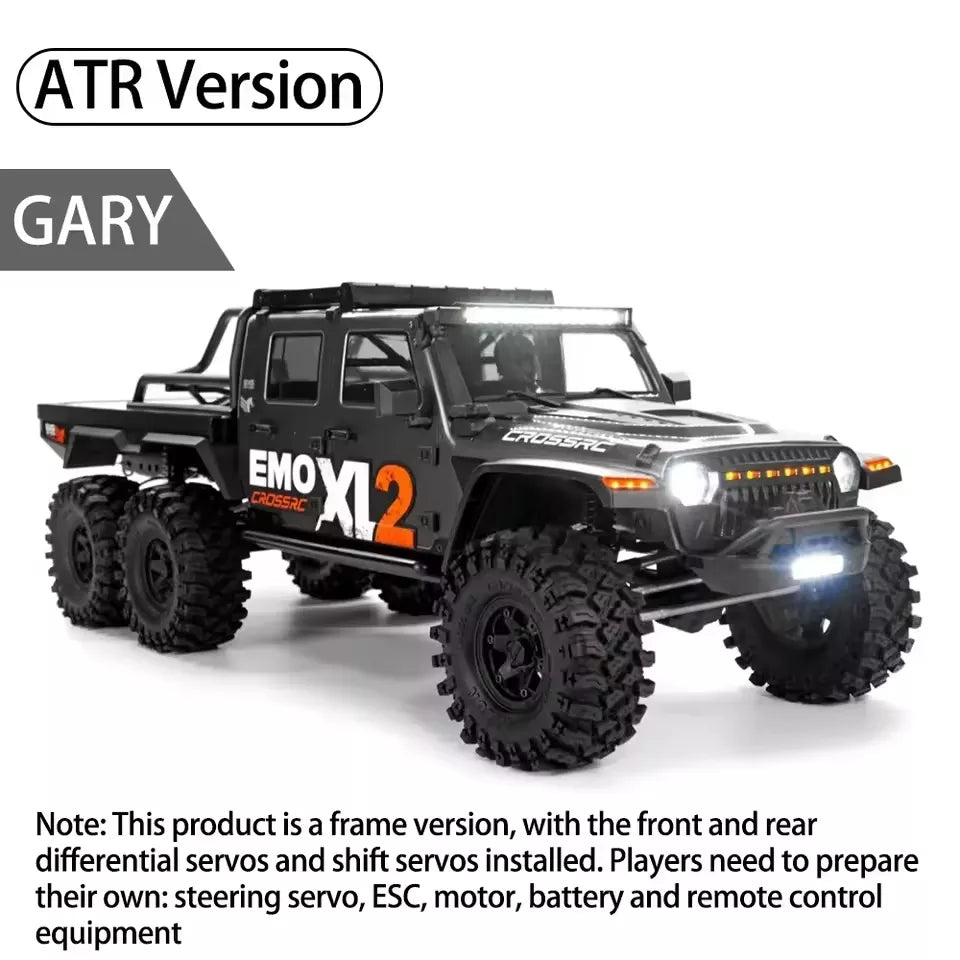 CROSSRC EMO XL2 Big Mustang 6x6 6WD RC Crawler Car 1/8 Differential Lock Off Road Climbing Vehicles
