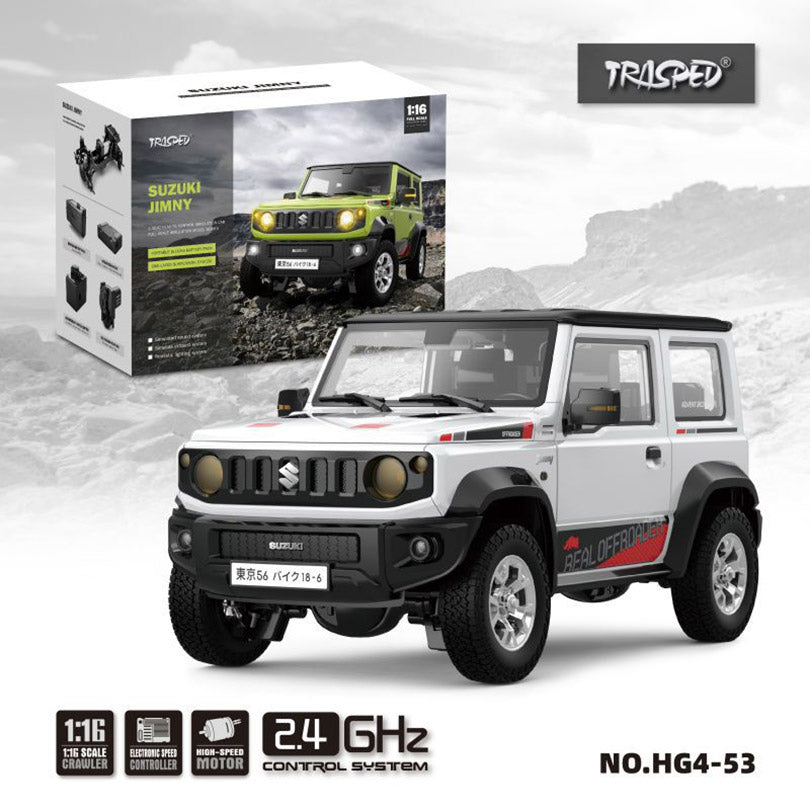 HG HG4-53 TRASPED SUZUKI JIMNY RC Car 1/16 3WD Rock Crawler LED Light Simulated Sound Off-Road Climbing Truck Full Proportional RC Toys