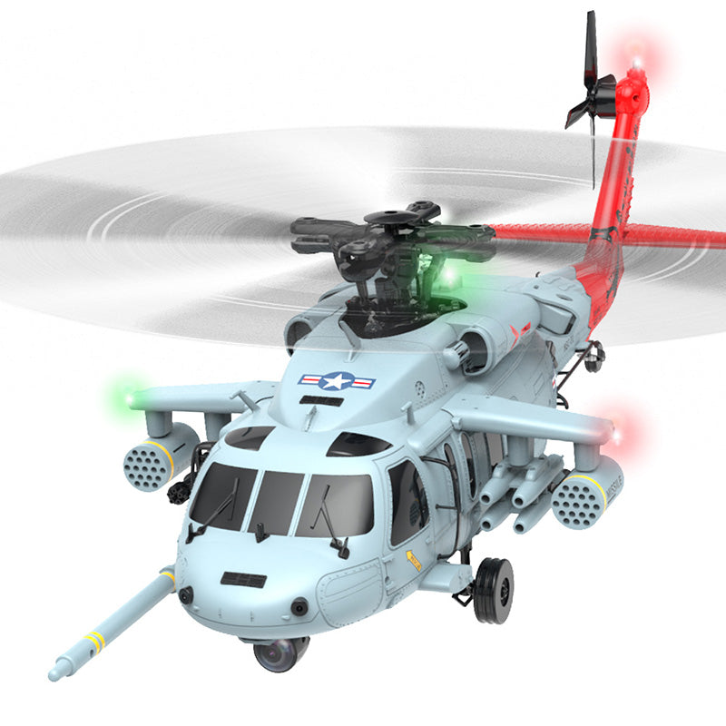 YXZNRC F09-H Naval Eagle RC Helicopter 6CH 6-Axis Gyro GPS Optical Flow Positioning 5.8G FPV Camera Dual Brushless Combat Helicopter