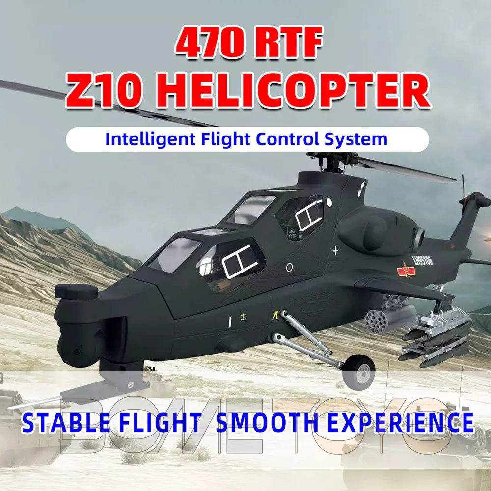 ROBAN 470 CAIC Z-10 4-Blade RC Helicopter GPS X2 Flight Control LED Lighting System PNP/RTF Version Helicopter