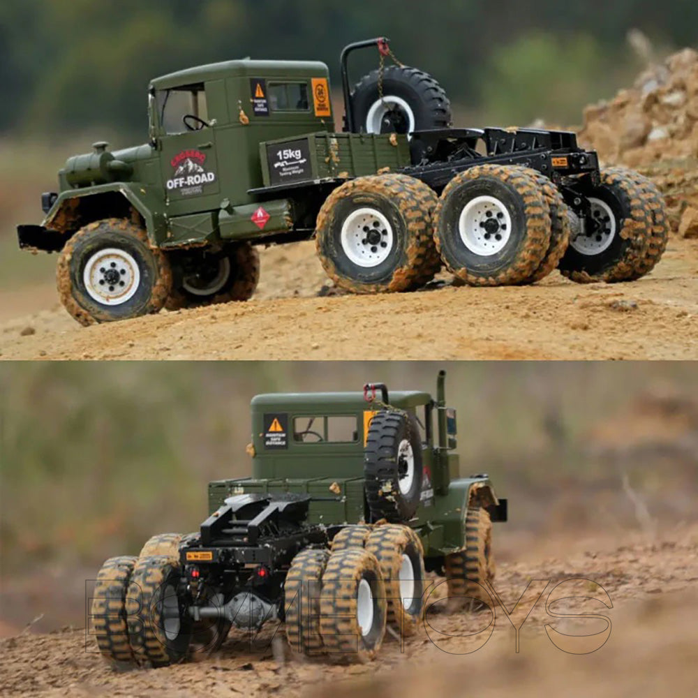 CROSSRC HC10 Military Truck 1/12 RC Car 6WD Transport Off-Road Tractor 10 Tires Dual Speed Vehicle KIT/RTR
