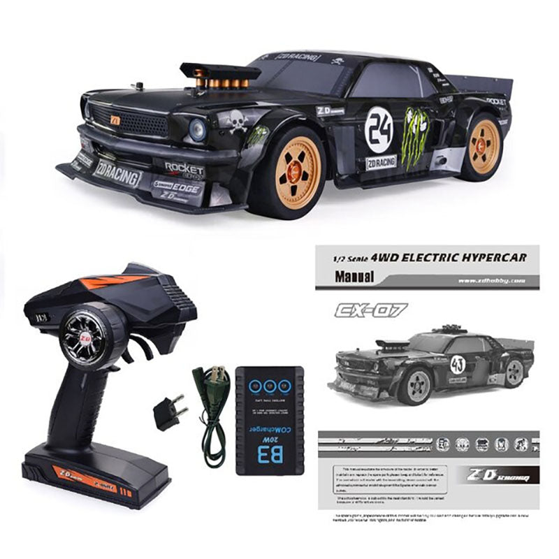ZD Racing EX07 1/7 4WD RC Car High-Speed 130km/h Professional Flat Drift Sports Car Electric RC Model Toys Gift