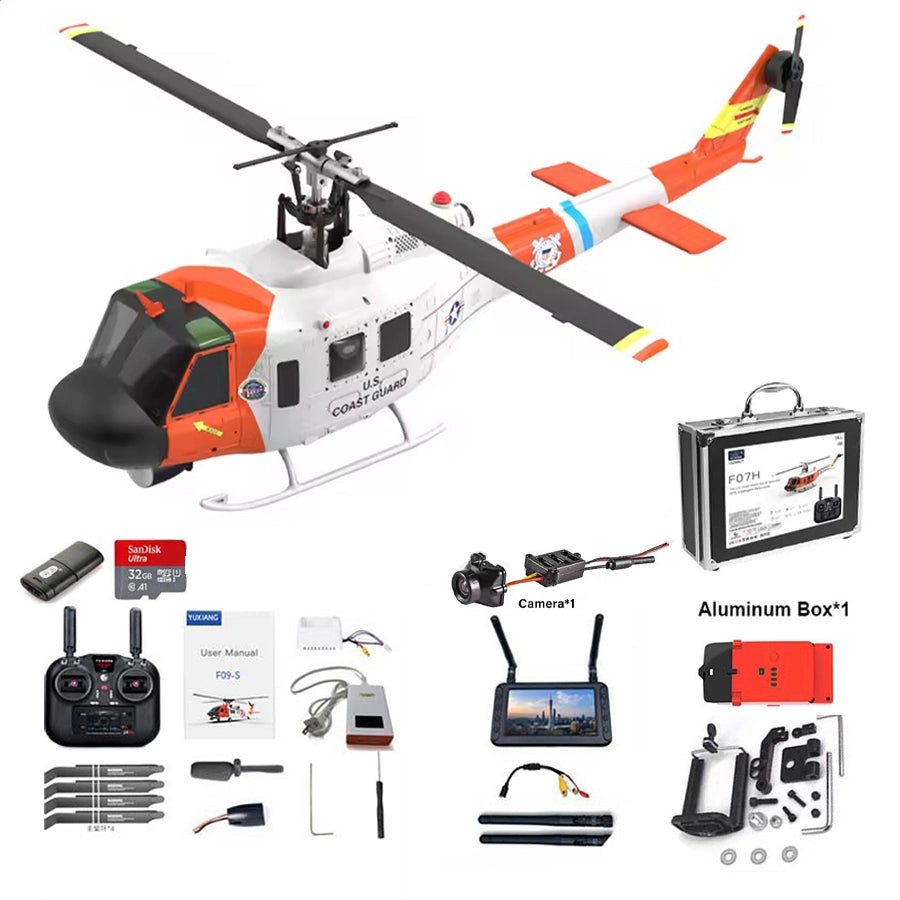 YUXIANG F07S RC Helicopter Huey UH-1D Coast Guard Scale GPS Intelligent Control System