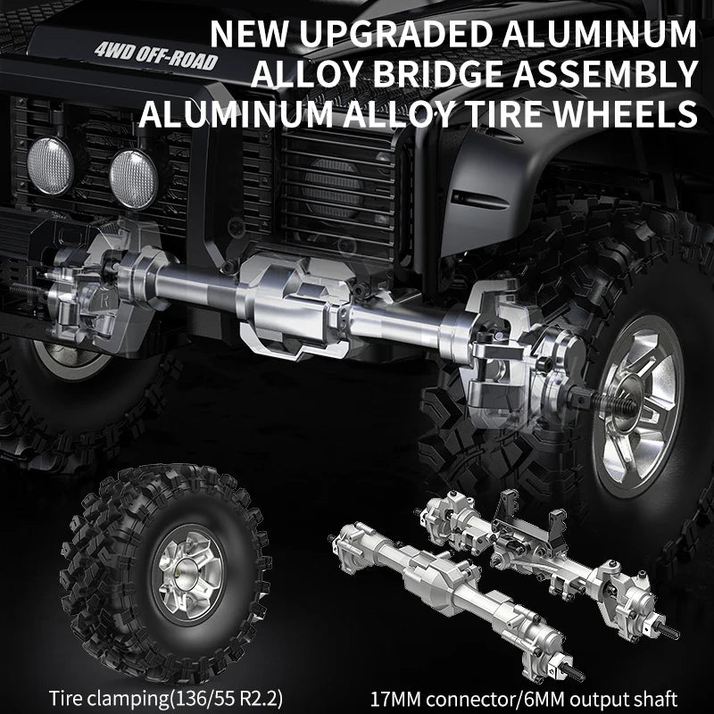 MJX Hyper Go H8H+ V2 RC Car Upgrade 1/8 2.4G Professional Crawler Off Road Vehicle With Front Rear Diff Lock