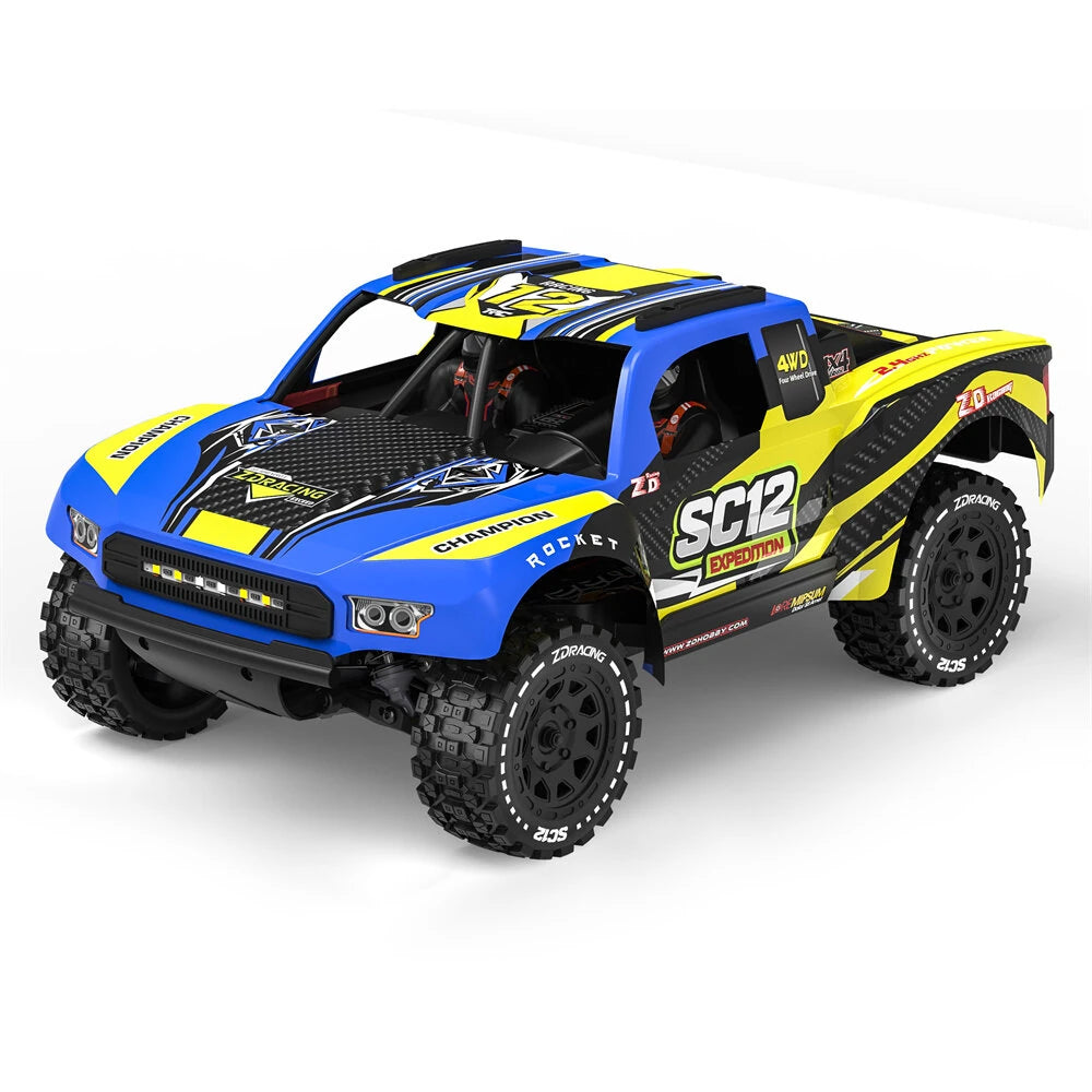 ZD Racing SC12 4WD 3S Brushless RC Car 1/12 Off-Road Short Course Truck Aluminum Alloy Chassis LED Light