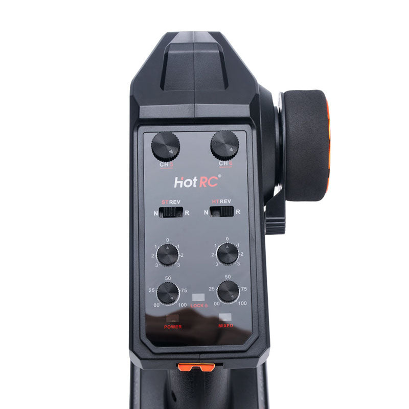 HotRC CT-600 6CH 2.4GHz FHSS One-handed Control Radio Transmitter for RC Toy Car Boat Tank Racer Drone Quadcopter Part