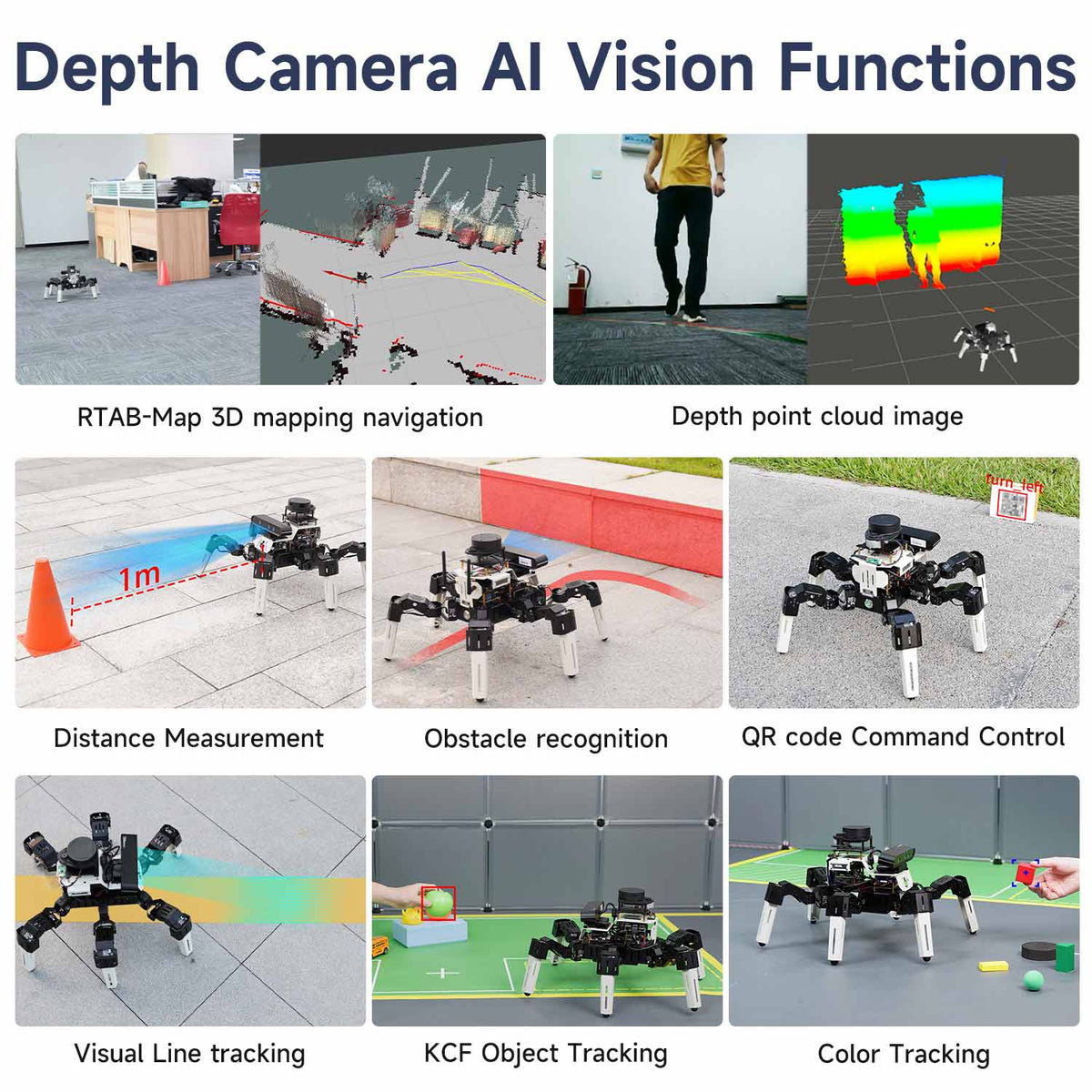 Yahboom 18DOF Muto RS AI Large Language Model Hexapod Robot ROS2 for Raspberry Pi 5 STEM Education Python Programming Robot