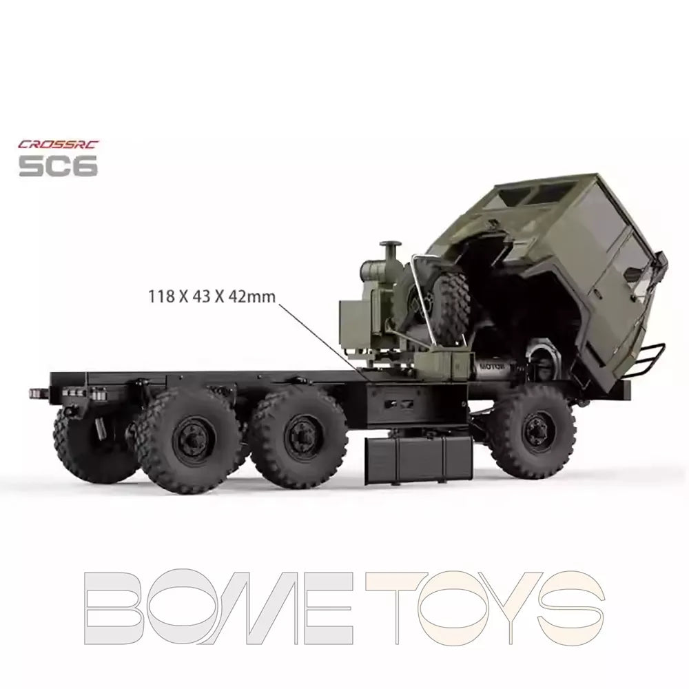 CROSSRC SC6 Metal Chassis 1/12 RC Military Truck 6X6 Transport Off-Road Vehicle KIT/RTR