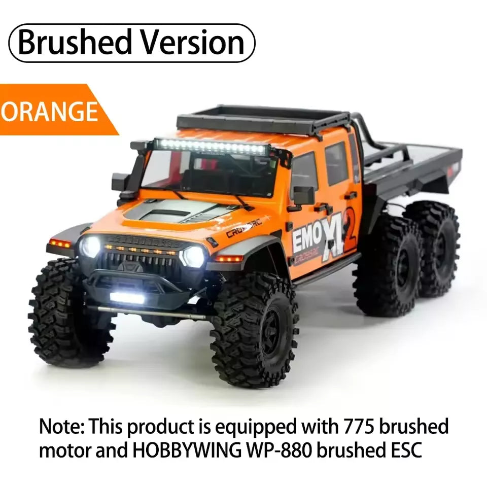 CROSSRC EMO XL2 Big Mustang 6x6 6WD RC Crawler Car 1/8 Differential Lock Off Road Climbing Vehicles