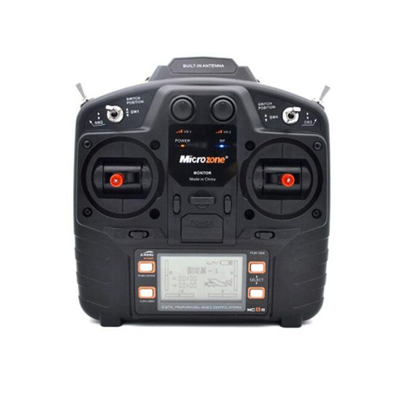 Microzone MC8B 2.4G 8CH Remote Control Transmitter & MC9002 CH Receiver Radio System for RC Aircraft Fixed-wing Helicopter Drone