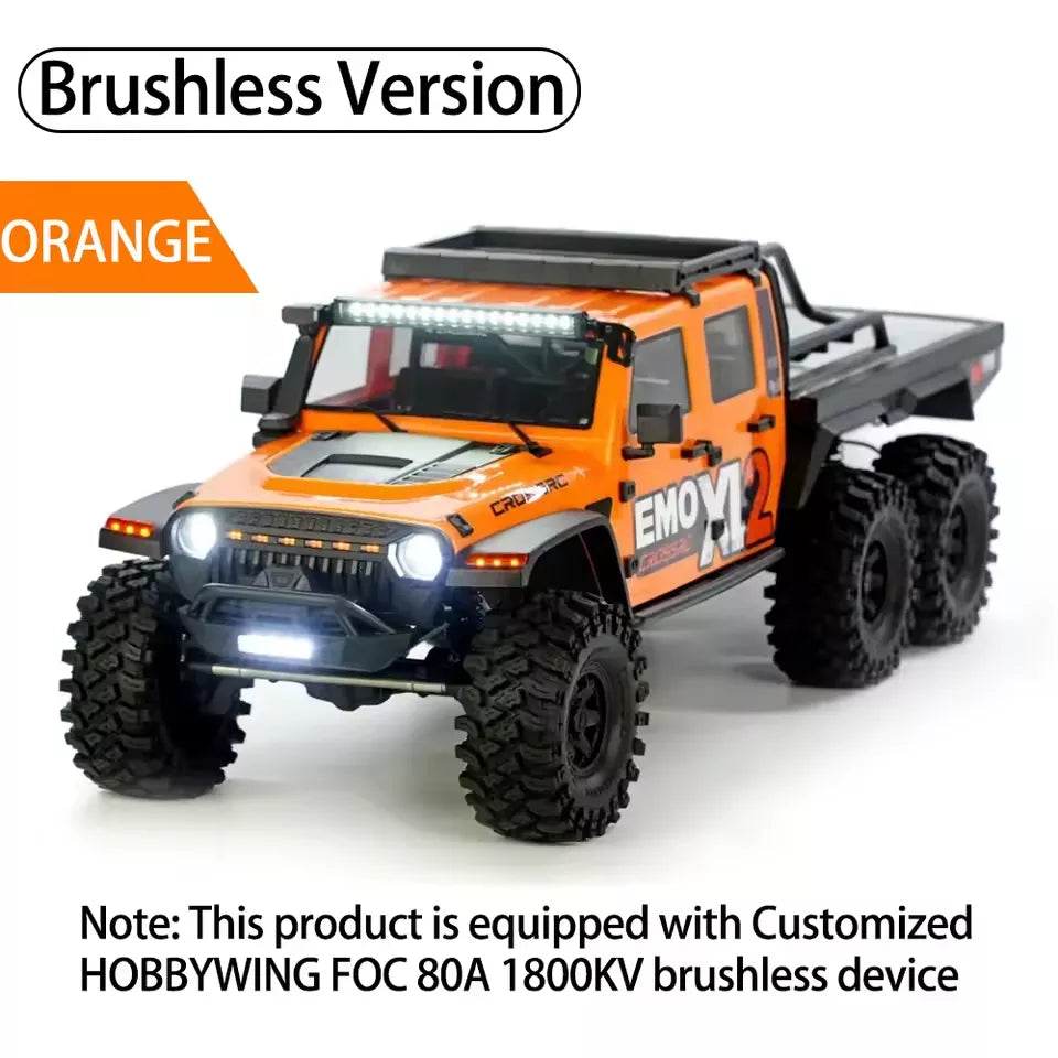 CROSSRC EMO XL2 Big Mustang 6x6 6WD RC Crawler Car 1/8 Differential Lock Off Road Climbing Vehicles