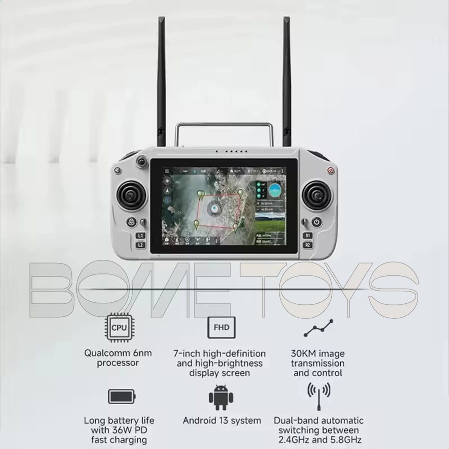 Skydroid G20 30KM Long Range Smart Drone Controller with Android 13 Dual-Band 2.4G/5.8G Transmission and 7” HD Screen