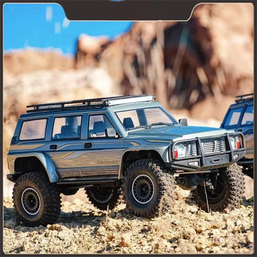 YIKONG YK4107 PRO 1/10 4WD RC Car Rock Crawler Two Speed Differential Lock LCG Chassis Tank Turn LED Lights Off-Road Climbing Truck