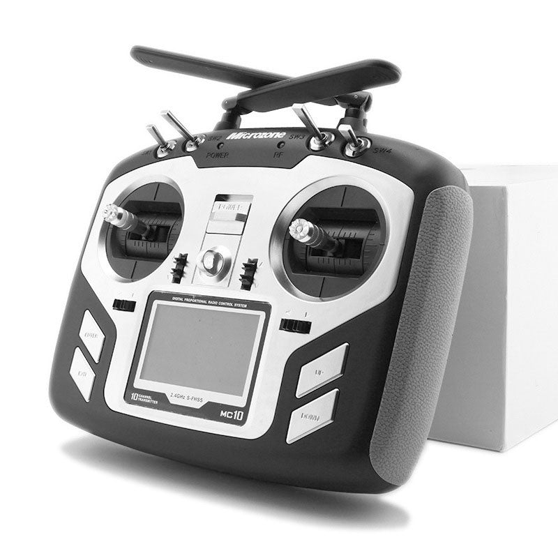 Microzone MC10 10CH 2.4GHz FHSS RC Transmitter With MC9008S Receiver For Drones Fixed-wing Aircraft Helicopters Vehicles Ships
