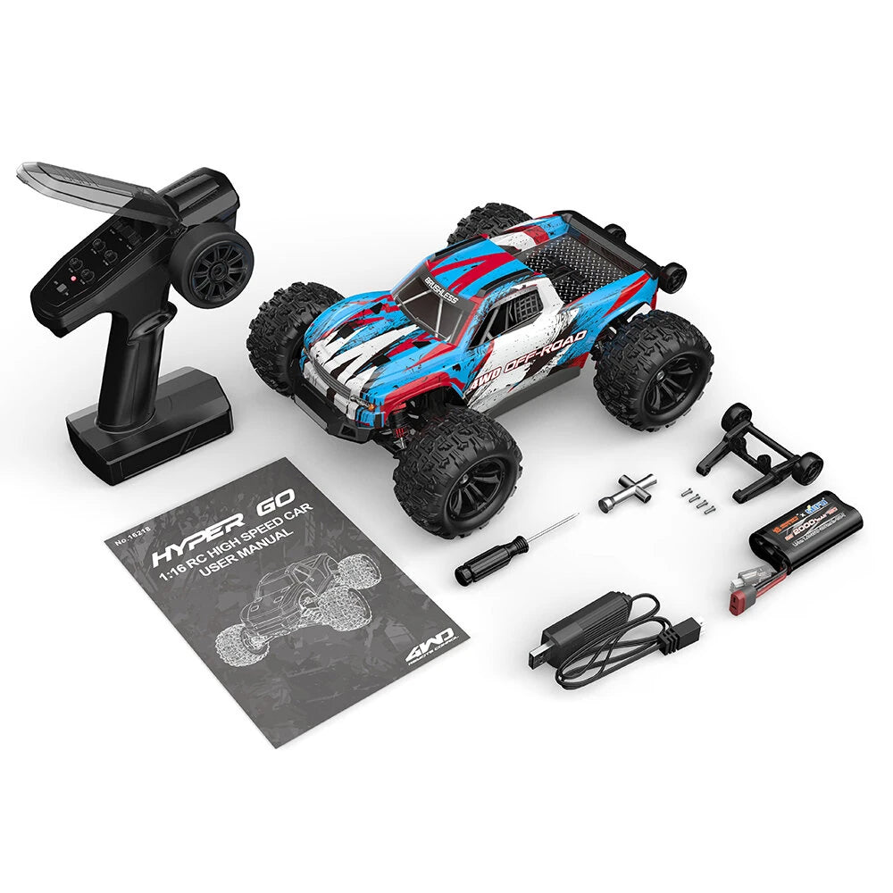 MJX Hyper Go 16218 1/16 Brushless 4WD RC Monster Truck – 45 km/h RTR