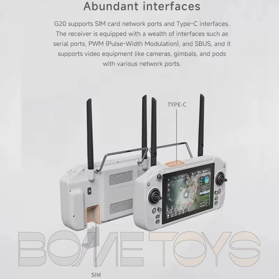 Skydroid G20 30KM Long Range Smart Drone Controller with Android 13 Dual-Band 2.4G/5.8G Transmission and 7” HD Screen