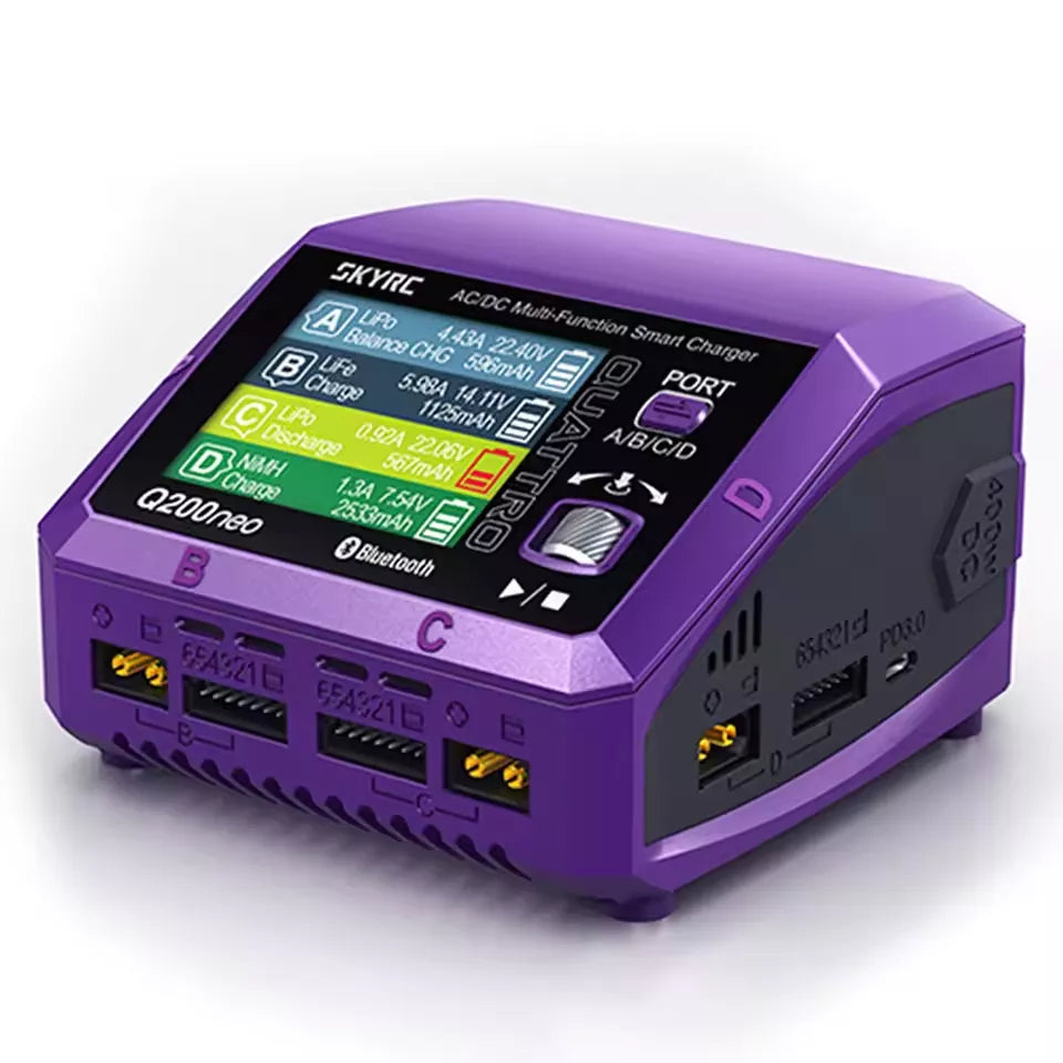 SKYRC Q200neo Lipo Battery Balance Charger Discharger AC200W DC400W 10A for 1-6S LiPo Li-ion Life LiHV 2-15s NiCd NiMH PB