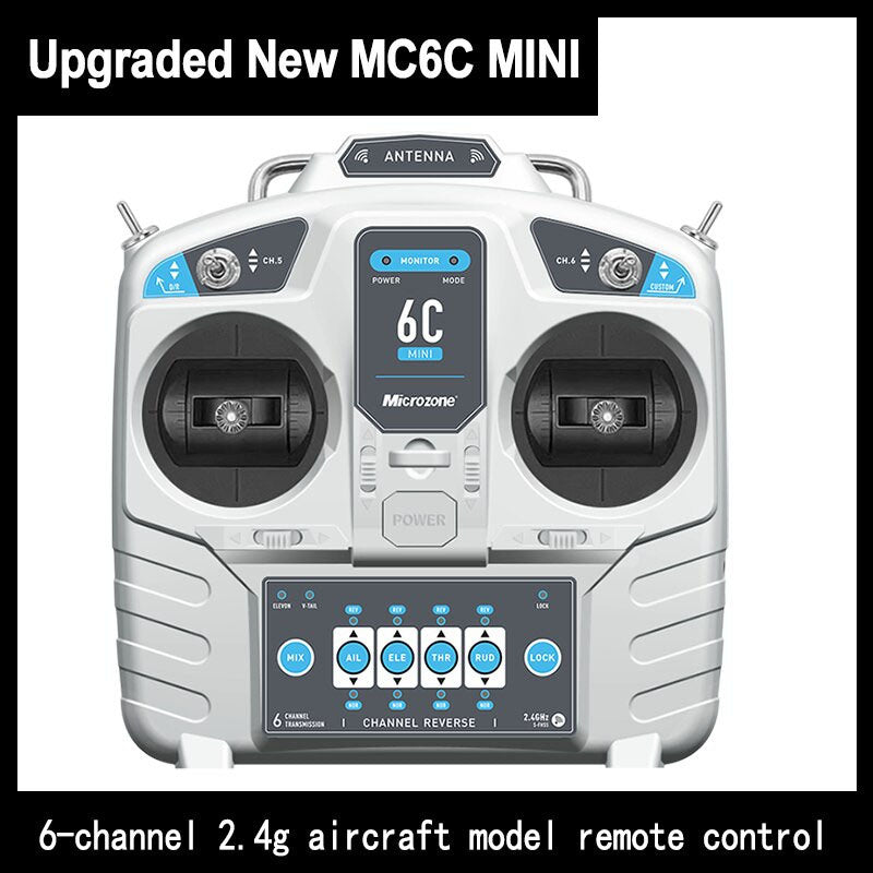 MicroZone MC6C Mini V2 2.4G 6CH Controller Transmitter MC7RB / MC6RE Receiver Radio System For RC Airplane Drone Multirotor Helicopter Boat