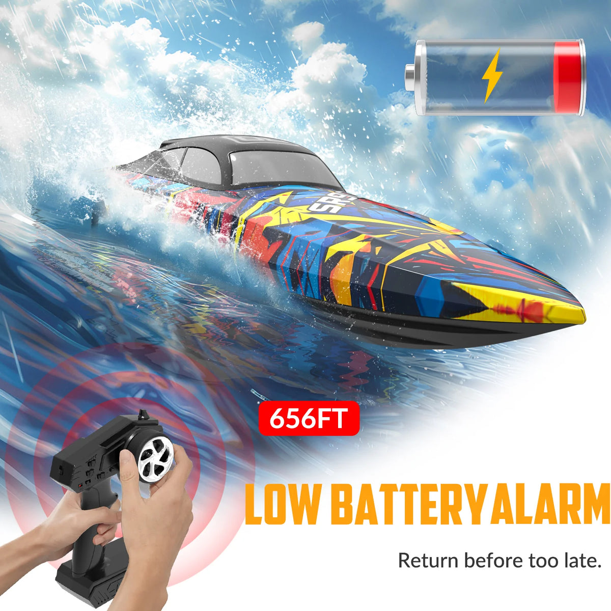 Volantexrc 798-5 SR90 RC Boat 70km/h 2.4G Brushless Water Cooling Ship Capsize Reset Fast High Speed Waterproof Speedboat Toys