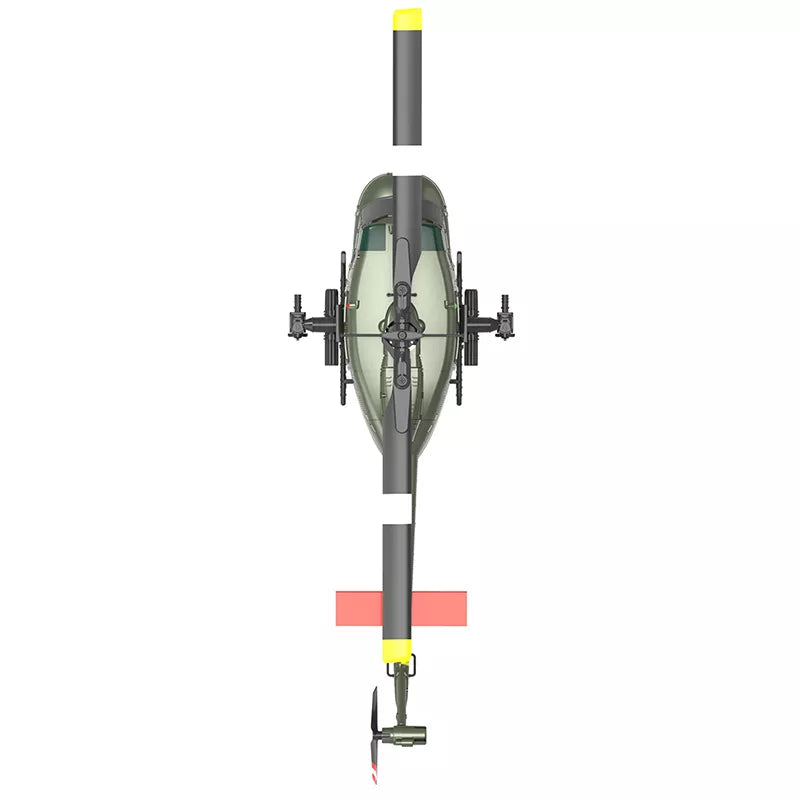 RCERA C032 UH-1 RC Helicopter 6CH 1/48 6-axis Gyro Barometer Altitude Determination Optical Flow Positioning TOF Laser Radar Aerobatic Helicopter