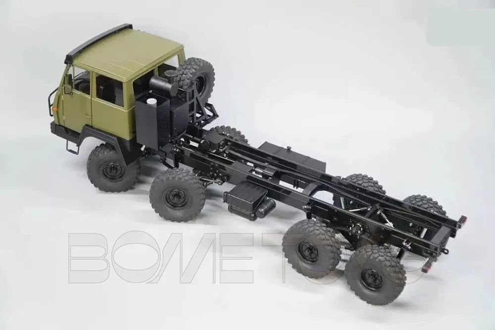 CROSSRC SC8 Metal Version 1/12 RC Military Truck 8X8 RC Car Dual Front Axle Steering Simulation Off-Road Vehicle KIT/RTR