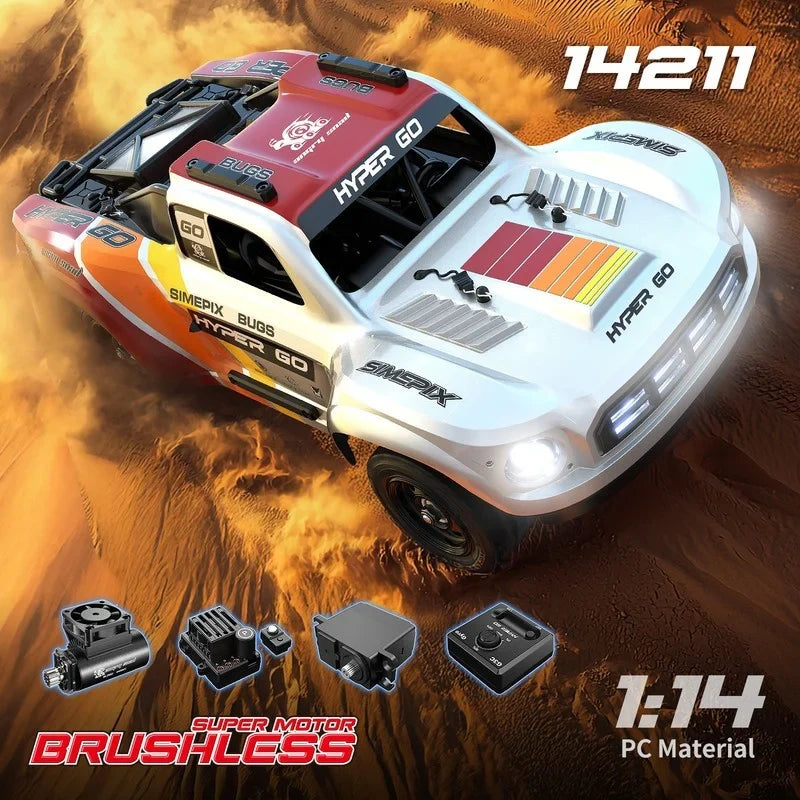 MJX HYPER GO 14211 RC Car 1/14 Brushless RC Truck Models 70km/H Alloy Vechile