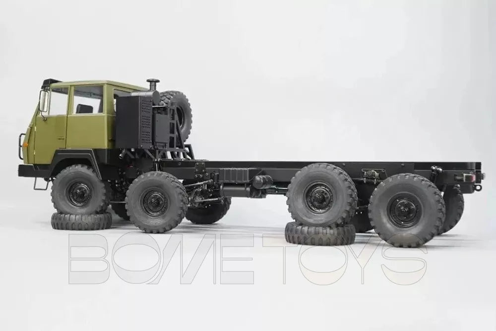 CROSSRC SC8 Metal Version 1/12 RC Military Truck 8X8 RC Car Dual Front Axle Steering Simulation Off-Road Vehicle KIT/RTR