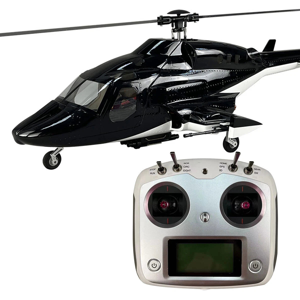 ROBAN 470L Airwolf Helicopter GPS Mode X2 Flight Control System LED Lighting System RC Helicopter
