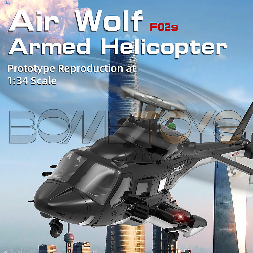 YUXIANG F02S Airwolf RC Helicopter 2.4G 9CH 6G GPS Optical Flow Localization Altitude Hold Dual Brushless 1:34 Flybarless Helicopter