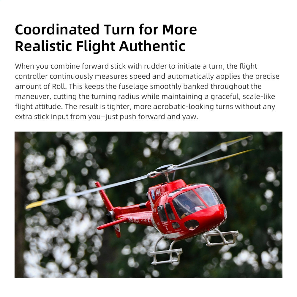 FLYWING AS350 RC Helicopter 470 Class ACE Flight Control 6CH GPS Helicopter LED Light RTF Helicopter