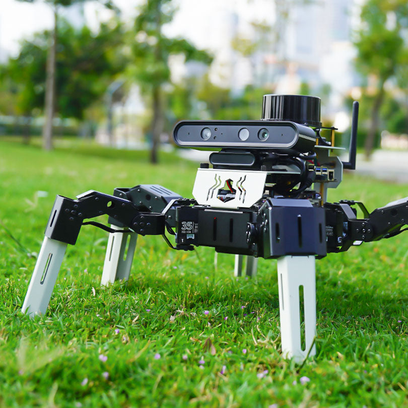 Yahboom 18DOF Muto RS Hexapod Robot ROS2 STEM Education Python Programming Robot for Raspberry Pi 4B and NVIDIA Jetson NANO