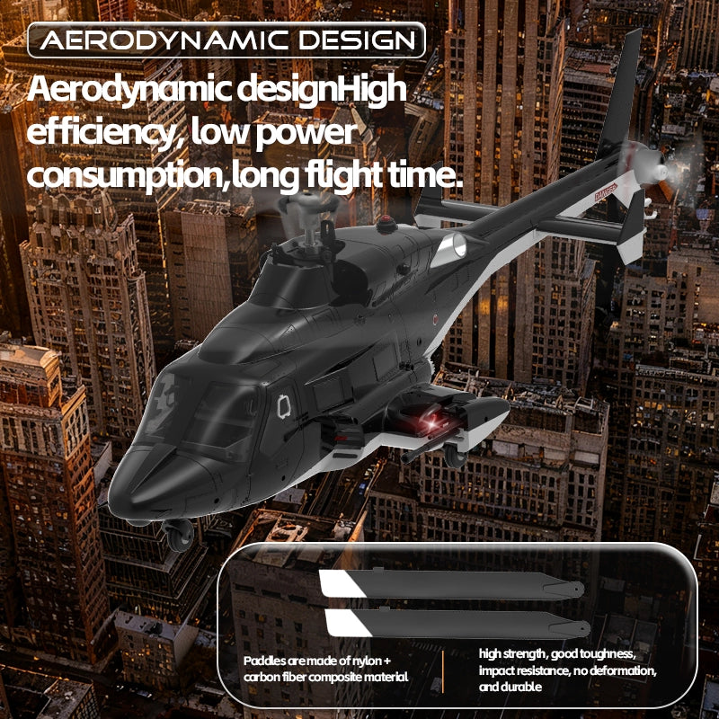 YUXIANG F02 Airwolf Helicopter Auto Stabilized 6CH 6-Axis Gyro Stabilization Optical Flow Positioning RC Helicopter