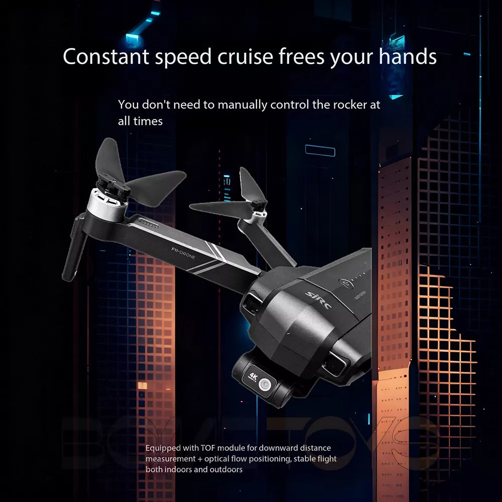 SJRC F11 S3 XR 3-Axis Gimbal 4K Drone EIS HD Camera GPS 5G WiFi Brushless Quadcopter Remote Control With Screen