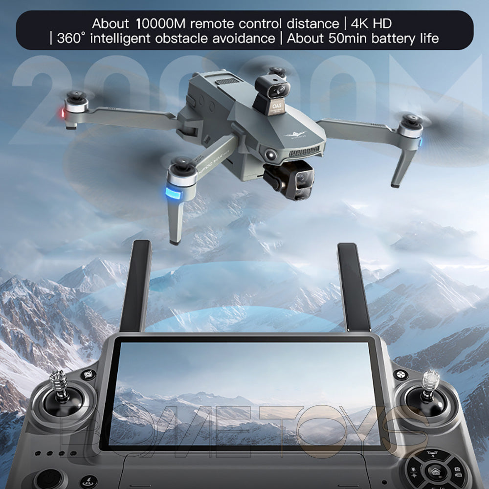 KF100 3-Axis Gimbal 4K Drone EIS Camera Large size Intelligent Obstacle Avoidance 10KM 5G GPS Quadcopter with Screen Remote control