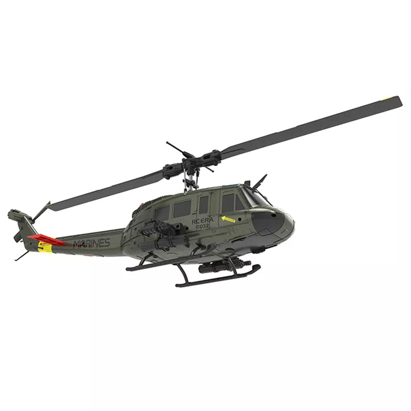 RCERA C032 UH-1 RC Helicopter 6CH 1/48 6-axis Gyro Barometer Altitude Determination Optical Flow Positioning TOF Laser Radar Aerobatic Helicopter