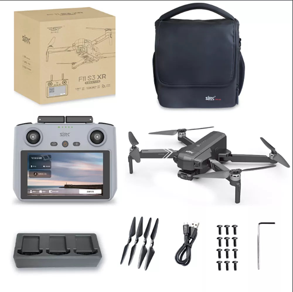 SJRC F11 S3 XR 3-Axis Gimbal 4K Drone EIS HD Camera GPS 5G WiFi Brushless Quadcopter Remote Control With Screen