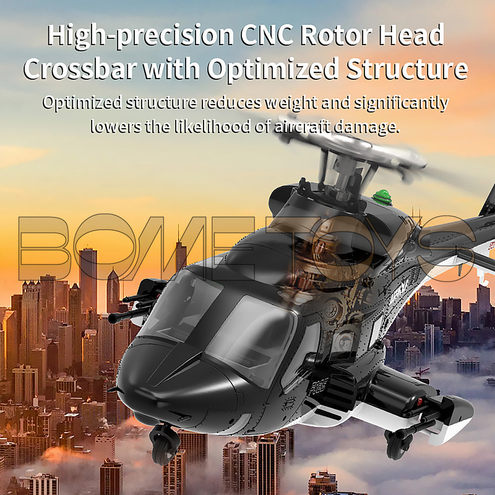 YUXIANG F02S Airwolf RC Helicopter 2.4G 9CH 6G GPS Optical Flow Localization Altitude Hold Dual Brushless 1:34 Flybarless Helicopter