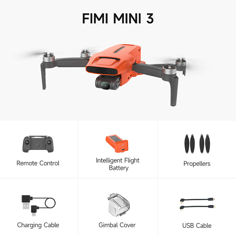 FIMI X8 MINI 3 4K Drone Performance version 9KM FPV 4K Camera HDR Video 3-axis Mechanical Gimbal 245g 5G GPS Quadcopter