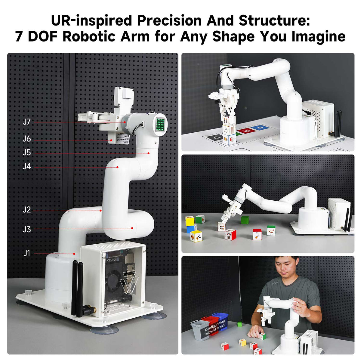 Yahboom JetCobot 7-axis visual collaborative robotic arm STEM Education Python Programming Robot for Jetson NANO 4GB/Orin NANO SUPER/Orin NX SUPER