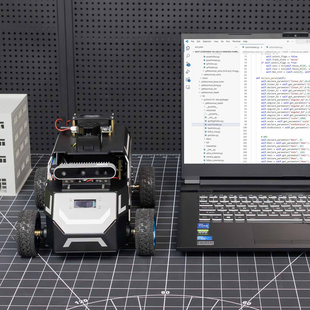 Yahboom ROSMASTER A1 AI Large Model ROS2 STEM Education Python Programming Robot with Ackerman steering chassis
