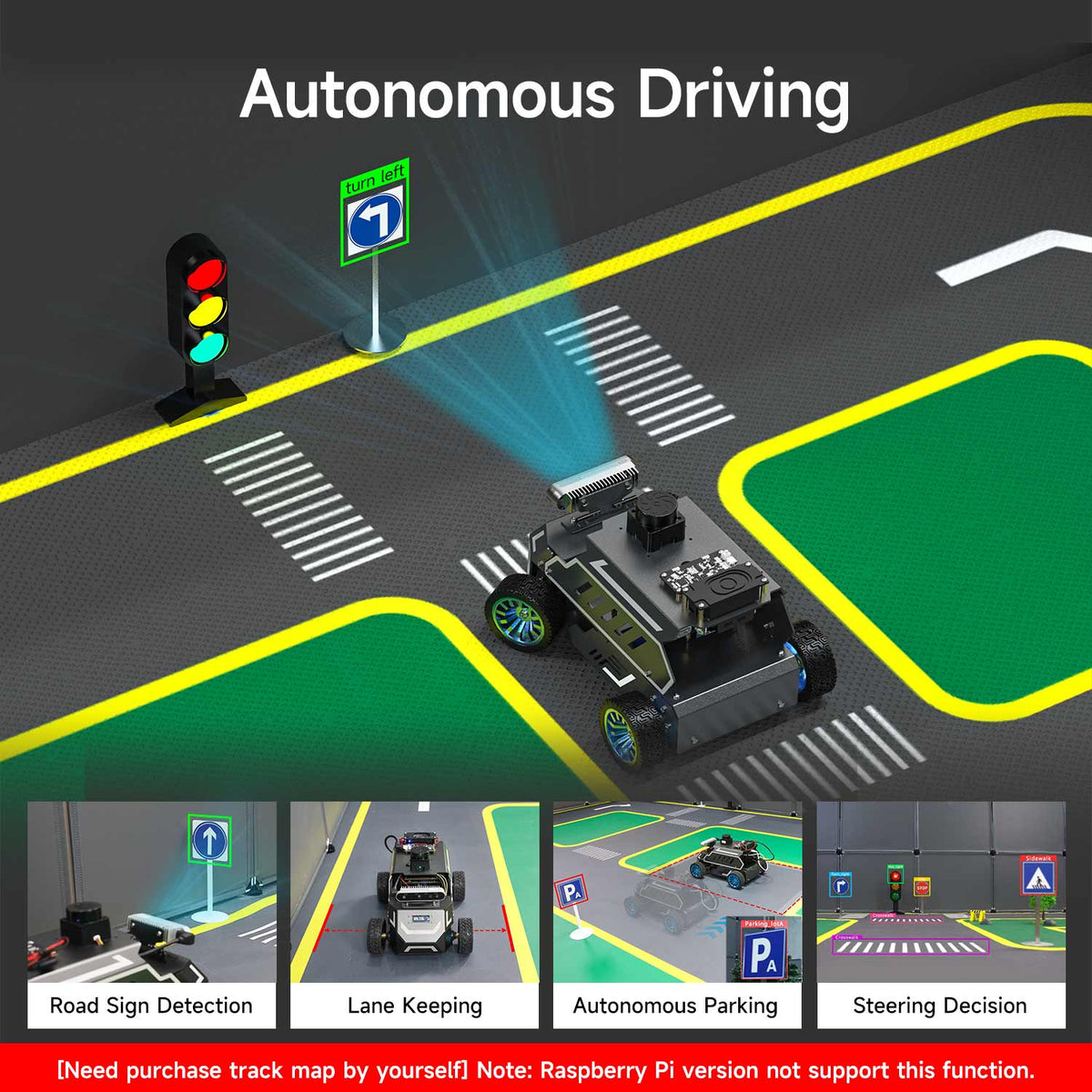 Yahboom ROSMASTER A1 AI Large Model ROS2 STEM Education Python Programming Robot with Ackerman steering chassis